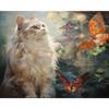 Картина маслом по номерам Кошка, ручная роспись, художественный рисунок на холсте, раскраска по номерам, домашний декор, цифровая живопись, произведение искусства