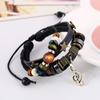 Leather Musical Note Niche Design Hand Rope Gypsy Hippie Bracelet Men Bracelet Braided Bracelet