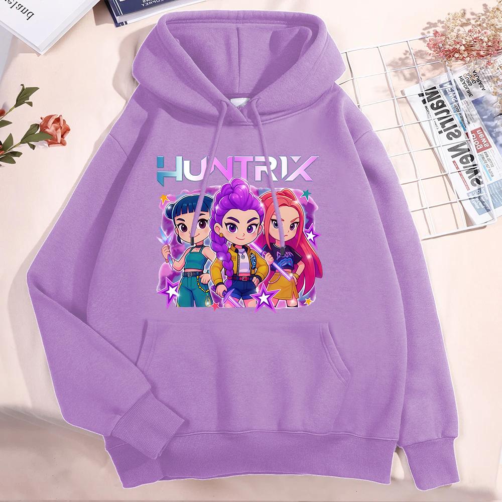 Модная толстовка с длинным рукавом K-pop Охотники на демонов Для активного отдыха Милая Мира Руми Зои Печать Повседневная женская толстовка