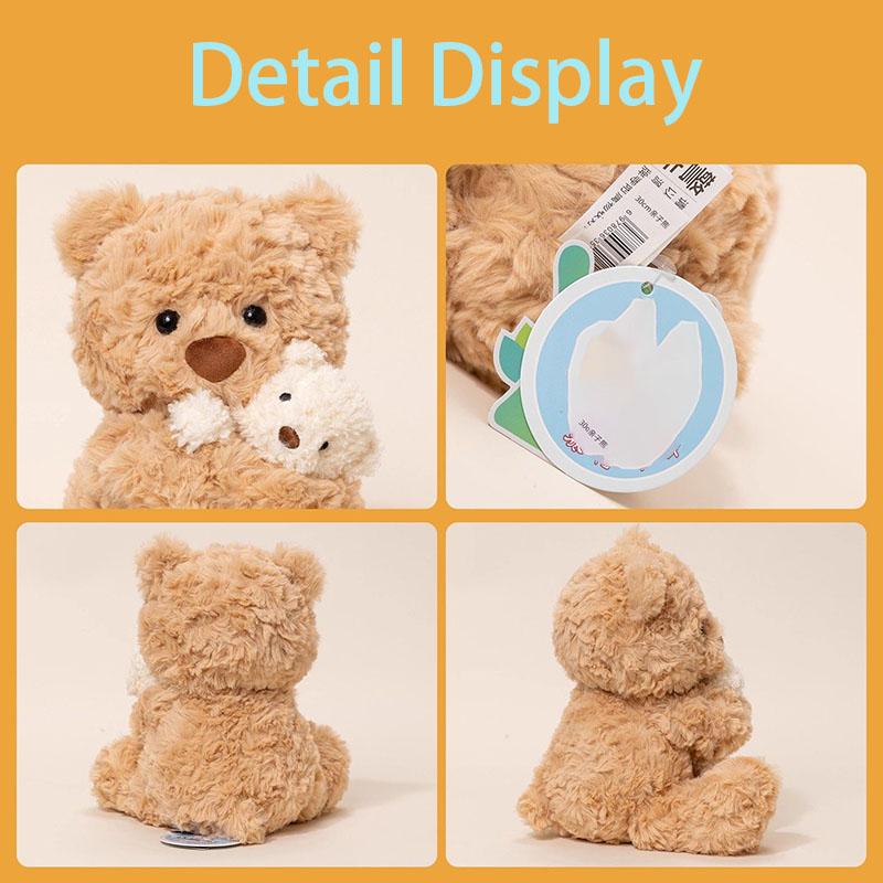 Cute Fluffy Parent And Child Plush Toy Squishy Fluffy Stuffed Animal Doll For Kids Birthday Gift Healing Touch Companion Pillow