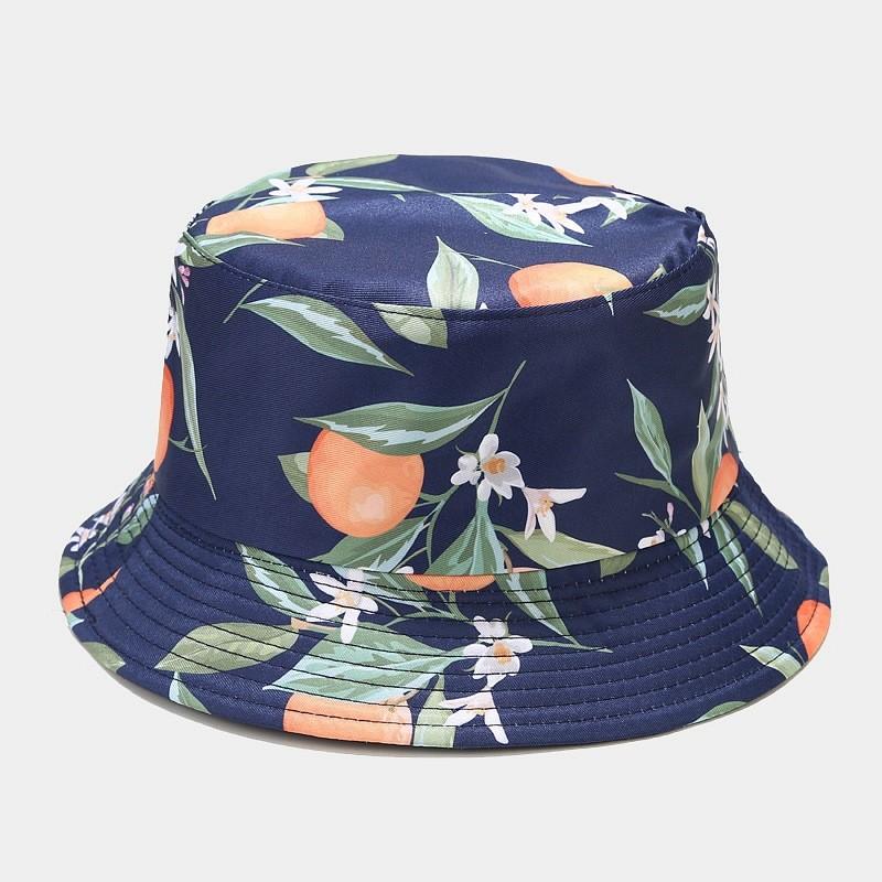 Fruit Pattern Fisherman Hat With Wide Brim For Summer Sun Protection And Casual Wear