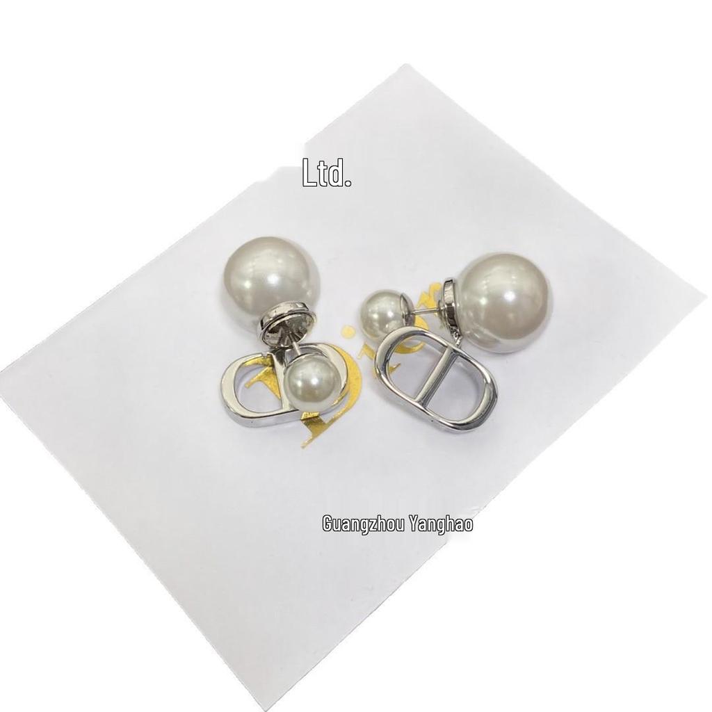 Серьги-пусеты Seiko D.Home High-Quality CD Letter Pearl для женщин - Модные ювелирные изделия высокого класса