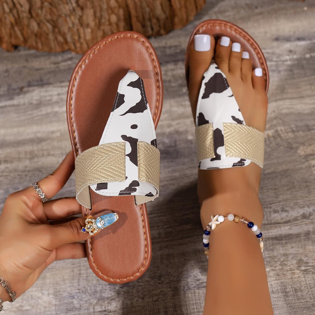 Shoes for Women 2024 New Flip Flops Women's Slippers Casual Beach Slippers Women Fashion Leopard Print Shoes Female Flat Sandals
