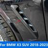 Для BMW X3 SUV 2018- Наклейка-молдинг-накладка на основание бокового переднего крыла двери автомобиля из углеродного волокна, Внешние аксессуары для автомобиля