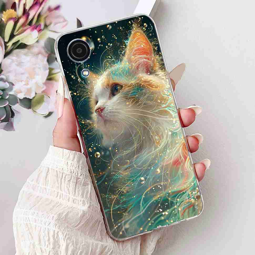 Для Samsung A03 Core Чехол Мягкий Силикон Милый Рисованный Чехол-Крышка с Сердечками Для Samsung Galaxy A03 Core SM-A032F TPU Fundas Capa
