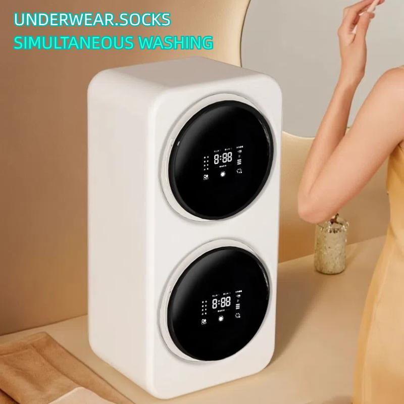 Стиральная машина с одним/двумя барабанами, бытовая стиральная и сушильная машина для мелкого нижнего белья, носков, встроенного типа, настенная, настольная