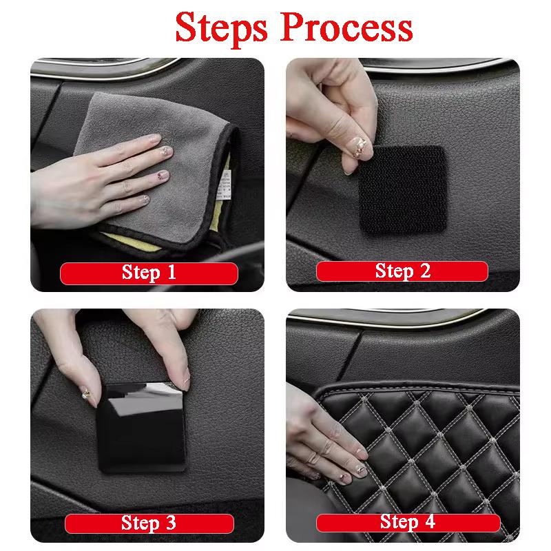 Прочная Самоклеящаяся Двусторонняя Лента-Липучка Extra Черная для Крепления, Организации и Хранения Инструментов