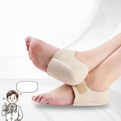 1 пара рукавов для защиты пяток, амортизирующие, снимающие давление, увеличивающие высоту подушечки, силиконовые, противоскользящие, полуподушечки