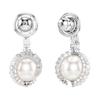 Swarovski Snake Year Original Design Imitation Crystal Imitation Pearl Alloy Silver Plated Gold Plated Rhodium Plated Cubic Zirconia Earrings 5714668