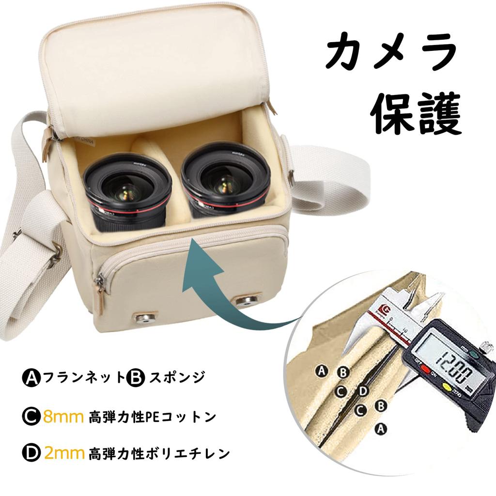 Cwatcun сумка для фотоаппарата на плечо стильная повседневная холщовая материя зеркальная цифровая камера (Бежевый, S)