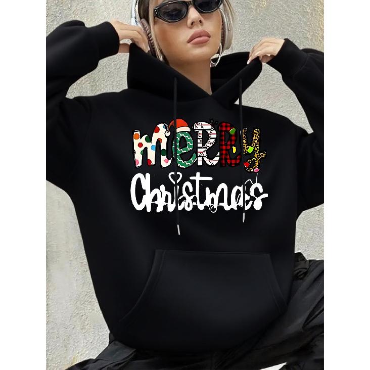 Women's Autumn/Winter Best-Seller Christmas Cartoon Letter Print Sweatshirt Set