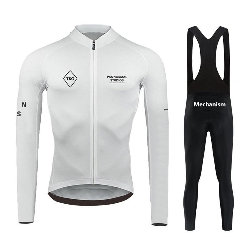 Mens Long Sleeve Cycling Jersey Quick Dry Breathable Road Mountain Bike Apparel PNS