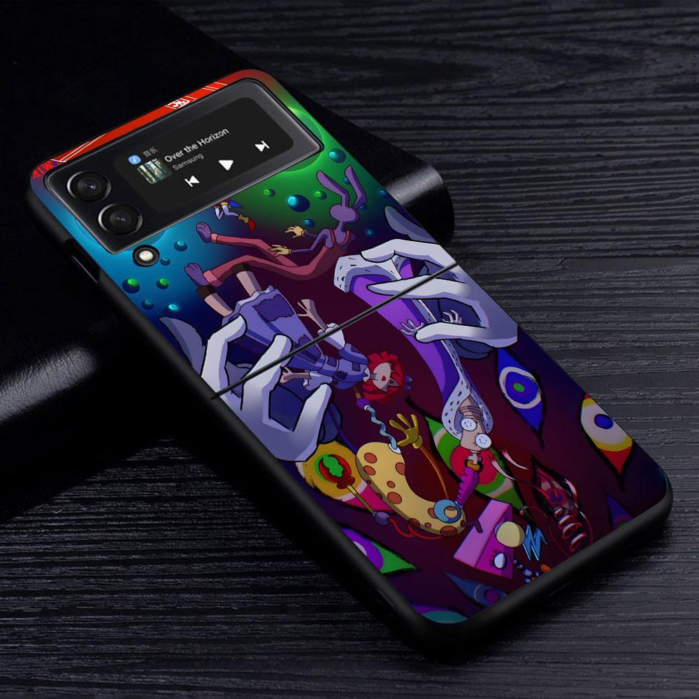Чехол Pomni Amazing Digital Circus для Samsung Galaxy Z Flip4 Flip3 5G Жесткий ПК Чехол для телефона Z Flip 4 3 Черный Zflip4 Zflip3 Обложка