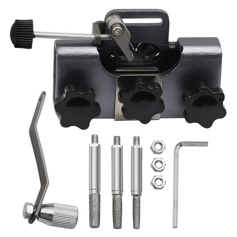 Портативный ручной электрозаточной станок для пильных цепей с рукояткой и зажимом