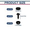 24 Pcs Rustproof License Plate Screws with Caps Black Stainless Steel Securing License Plate Bolts Fasteners Kit on Car Motorcycle Trucks
