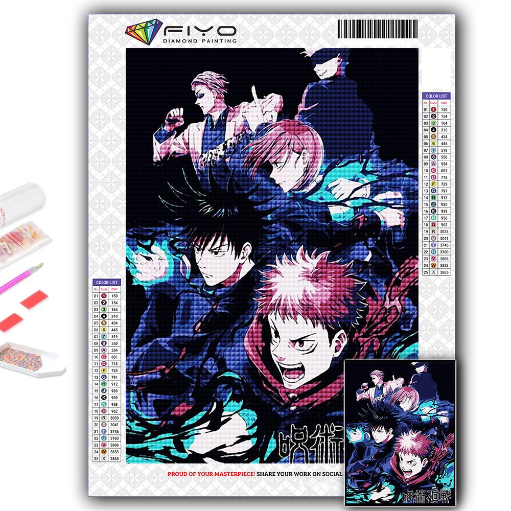 5D DIY Алмазная вышивка Дзюдзюцу Кайсен Алмазная картина Мозаика Украшение дома