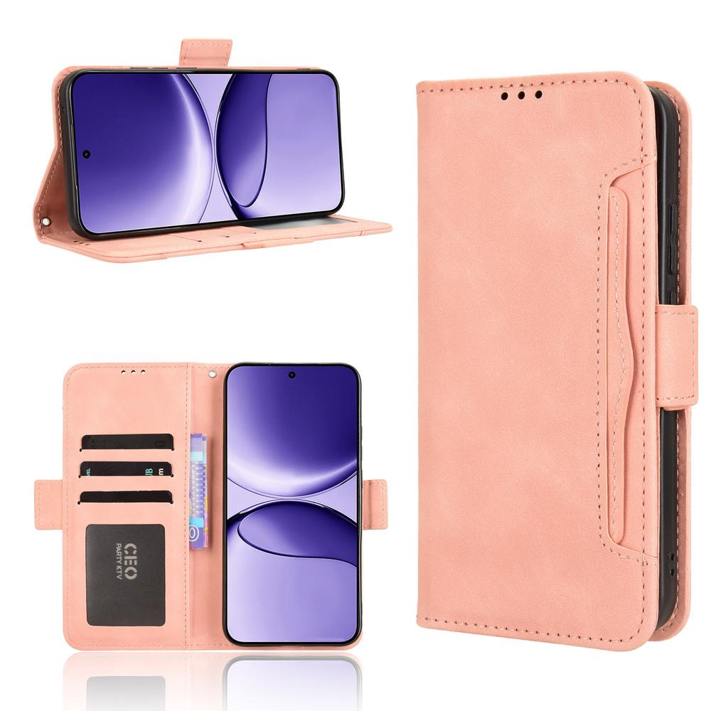 Flip case for Xiaomi Poco F7, Card Slot, pink
