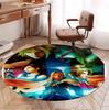 Final Fantasy Pattern Round Rug, Indoor/Outdoor Mat, for Picnic, Gameroom, Bedroom, Office, Living Room, Home Decor Carpet, Birthday Gift