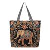 Этническая холщовая сумка через плечо с павлином - Женская модная сумка-тоут большой вместимости