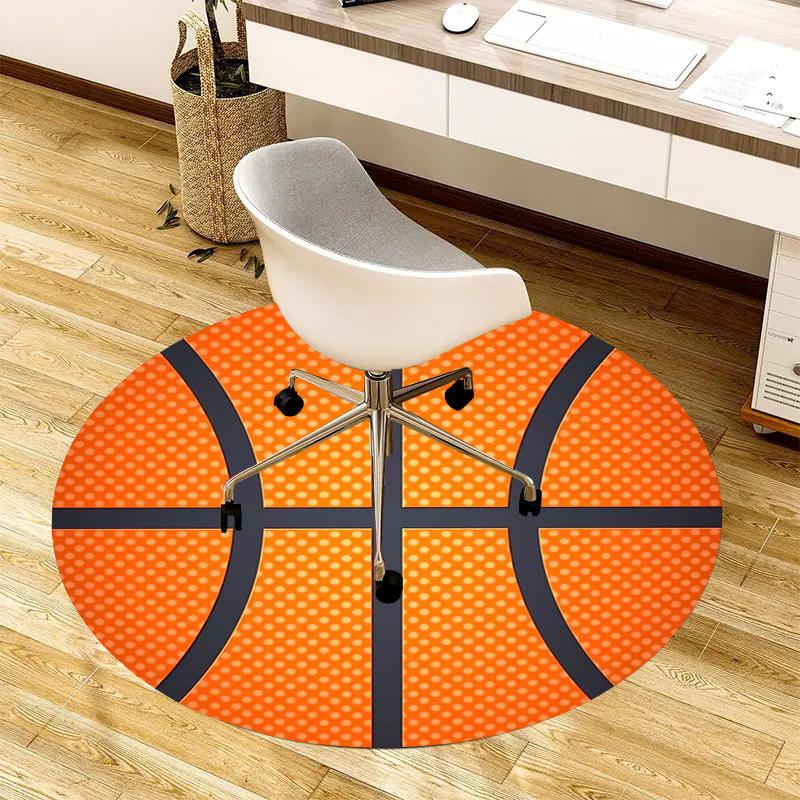 1pc Office Carpet Chair Mats Basketball Pattern Design Perfect for Decorating Office Chairs, Living Rooms, Or Bedrooms.YDT049