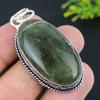Prehnite Gemstone Handmade 925 Sterling Silver Jewelry Pendant 2.21" Y6i81
