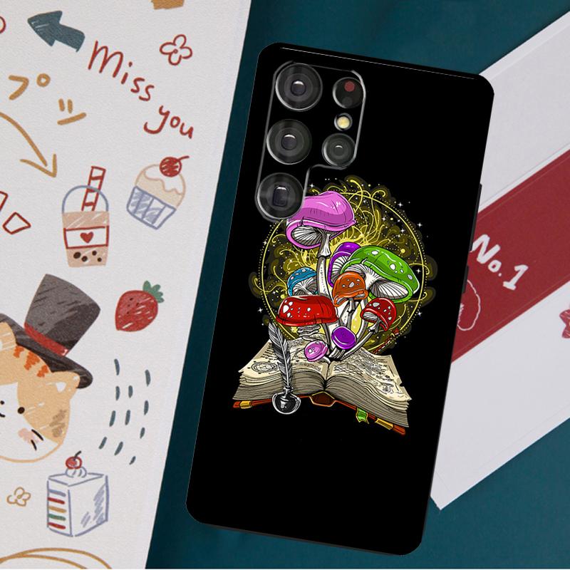 Shrooms Hippie Magic Mushroom Case For Samsung Galaxy S23 S22 S21 Ultra S20 FE Note 20 Ultra S8 S9 S10 Note 10 Plus Cover