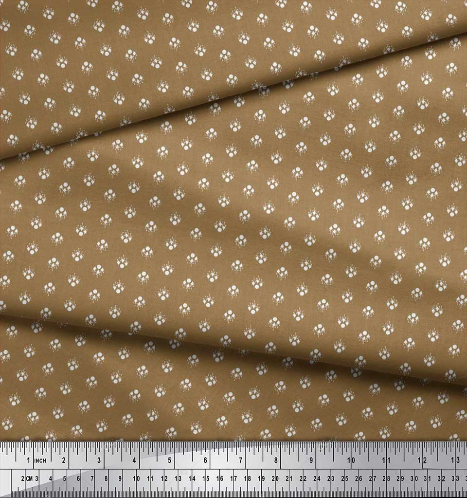Soimoi Japan Crepe Satin Fabric Dot & Ikat Small Motif Shirting Print Fabric by the Metre 42 Inch