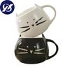 Керамическая кружка Lovely Cat Wte/черный кофе с молоком, 420 мл, чашка для пар, праздничный подарок FRE