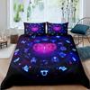 Gemini Comforter Cover Set Twin Size Constellation Duvet Cover Set, Outer Space Universe Planet Print Bedding Set For Kids Teens