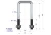 Yoke, U-bolt, long M12 52x130, Waryński