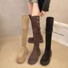 Temperament Shows Legs Long Boots Women's Autumn and Winter New High Boots Casual Versatile Soft Surface Foldable Medium Boots