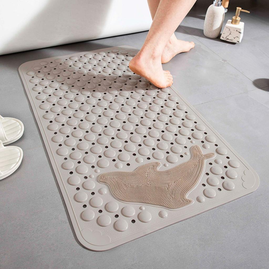 Bathroom Anti Mat PVC Shower Anti Fall Foot Mat Thickened Dolphin Massage Bathroom Shower Room Floor Mat Bath Rug Shower Mat
