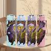 1PC Purple Band Group A 750ml sports water bottle leakproof straw lid outdoor office home