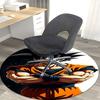 1pc Dragon Ball Z Goku Round Carpet - Anime Cartoon Design Chair Mat, Non-Slip Rug for Office, Home Decor, Living Room, Bedroom, Game Room Decoration.