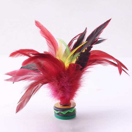 Shuttlecock Stable Base Anti-drop Fadeless Kick-resistant No Shedding Colorful Feathers 20cm Chinese Shuttlecock for Student