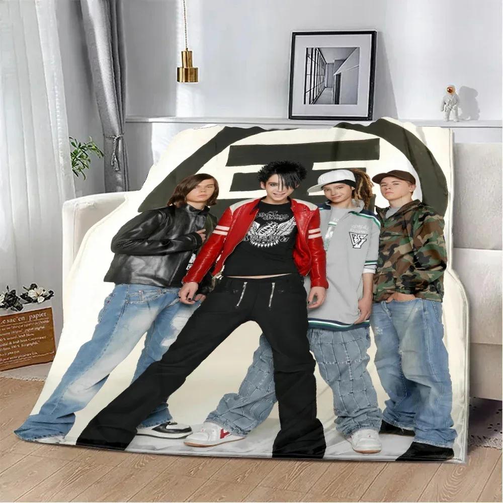 Пледы с принтом рок-группы Tokio Hotel Пледы для пикника Теплый плед Мягкий и удобный плед Для дома, путешествий, подарок на день рождения