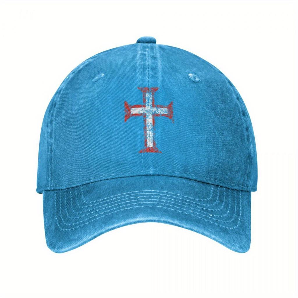 MenS Baseball Caps Featuring The Order of Christ Cross Templar from Portugal with a Worn Look Made from Lightweight Easy to