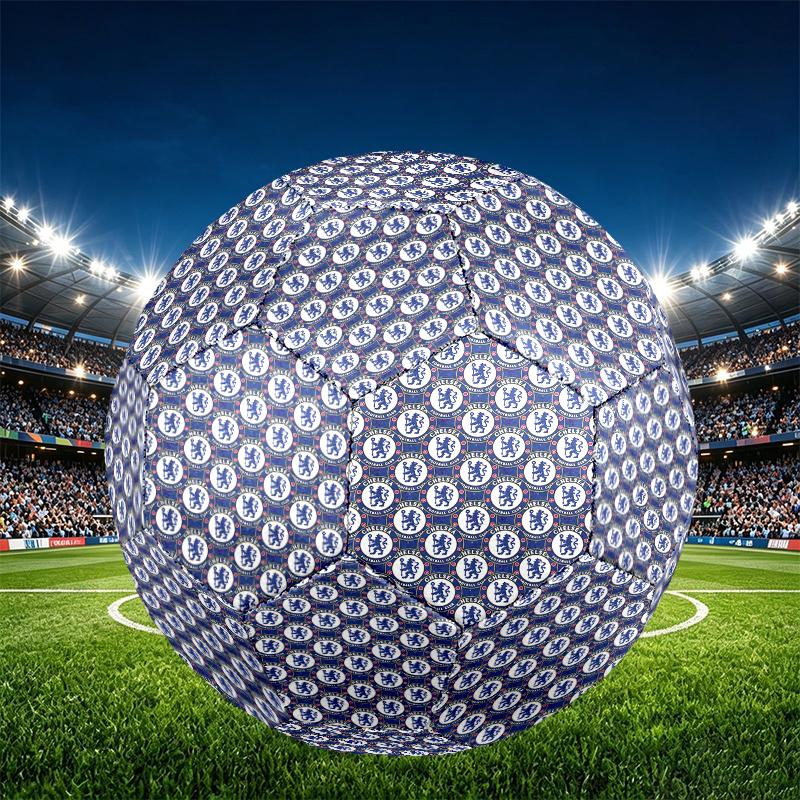 football club.C Print Size 5 Soccer Ball, PU Wear Resistant Football for Match Training and Daily Practice, Birthday Gift for Soccer Fans