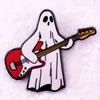 Punk Guitar Ghost Brooch Halloween Badge Decoration Pins