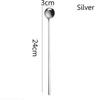 Eco-friendly Stainless Steel Kitchen Supplies Stir Spoon Tableware Ice Cream Spoons Coffee Scoop