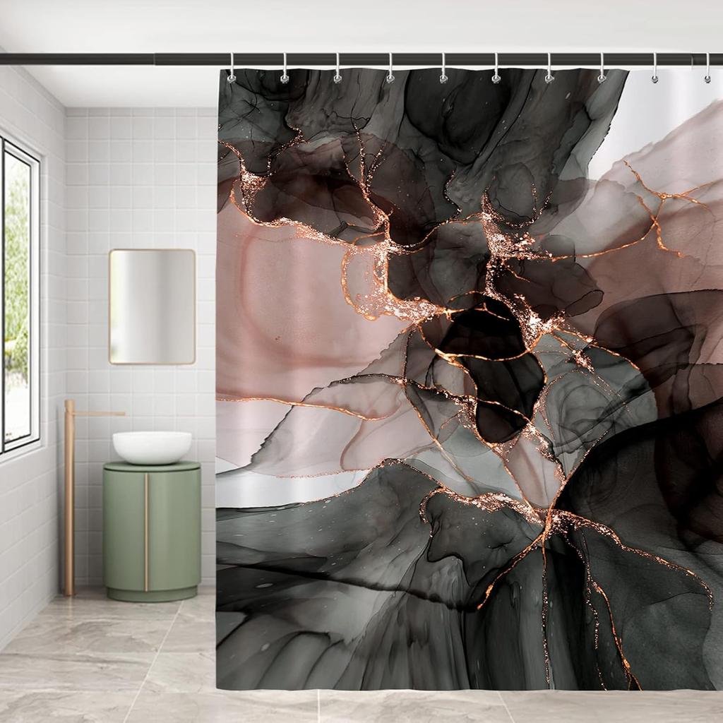 Милая серая шторка для душа с леопардовым принтом, современная простая домашняя занавеска для ванны и ванной комнаты, моющаяся прочная полиэстеровая ткань