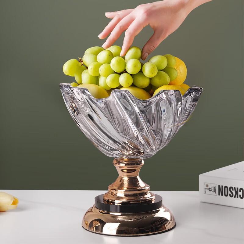 Flavinz European Crystal Glass Fruit Bowl