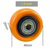 PU Replacement Caster Wheels with Double Bearings Orange Color High Load Capacity Wear Resistance Furniture Wheels