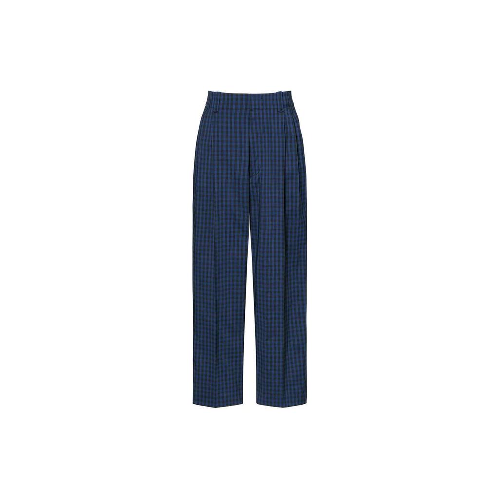 Uniqlo Широкие брюки в клетку с защипами X MARNI (Азия) Синий унисекс стритвир 449641-67