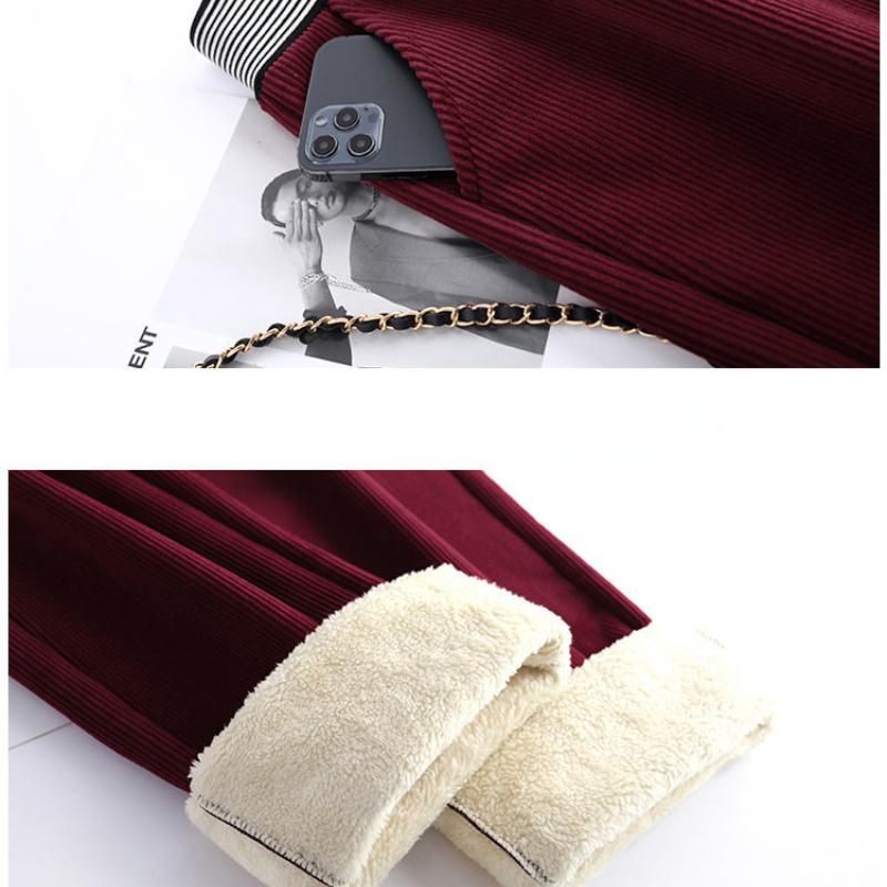 Модные бархатные теплые широкие брюки на осень-зиму с высокой талией, прямые свободные женские брюки с утолщенным низом