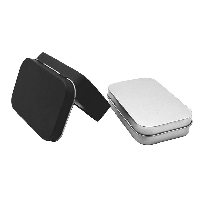 Набор для выживания, маленькая пустая металлическая банка, серебристо-черная флип-коробка для хранения, органайзер