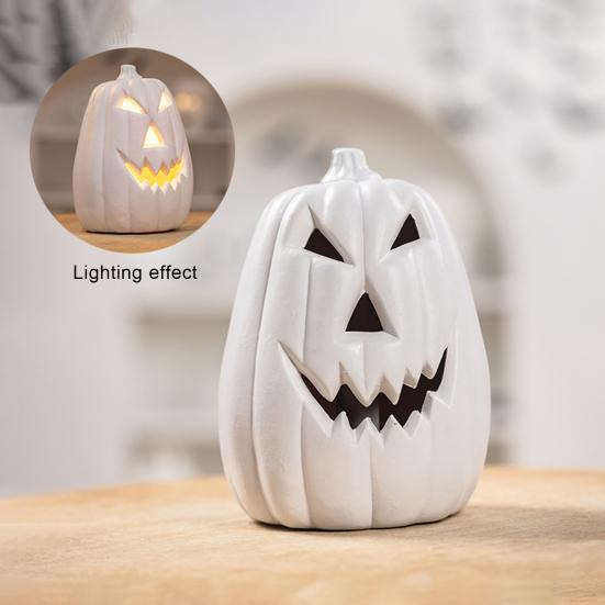 Большая светодиодная статуя тыквы, Хэллоуин, изогнутая тыква, осень