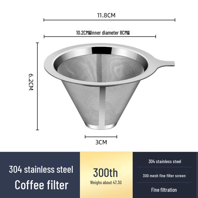Stainless Steel Double-Layer Coffee Drip Filter