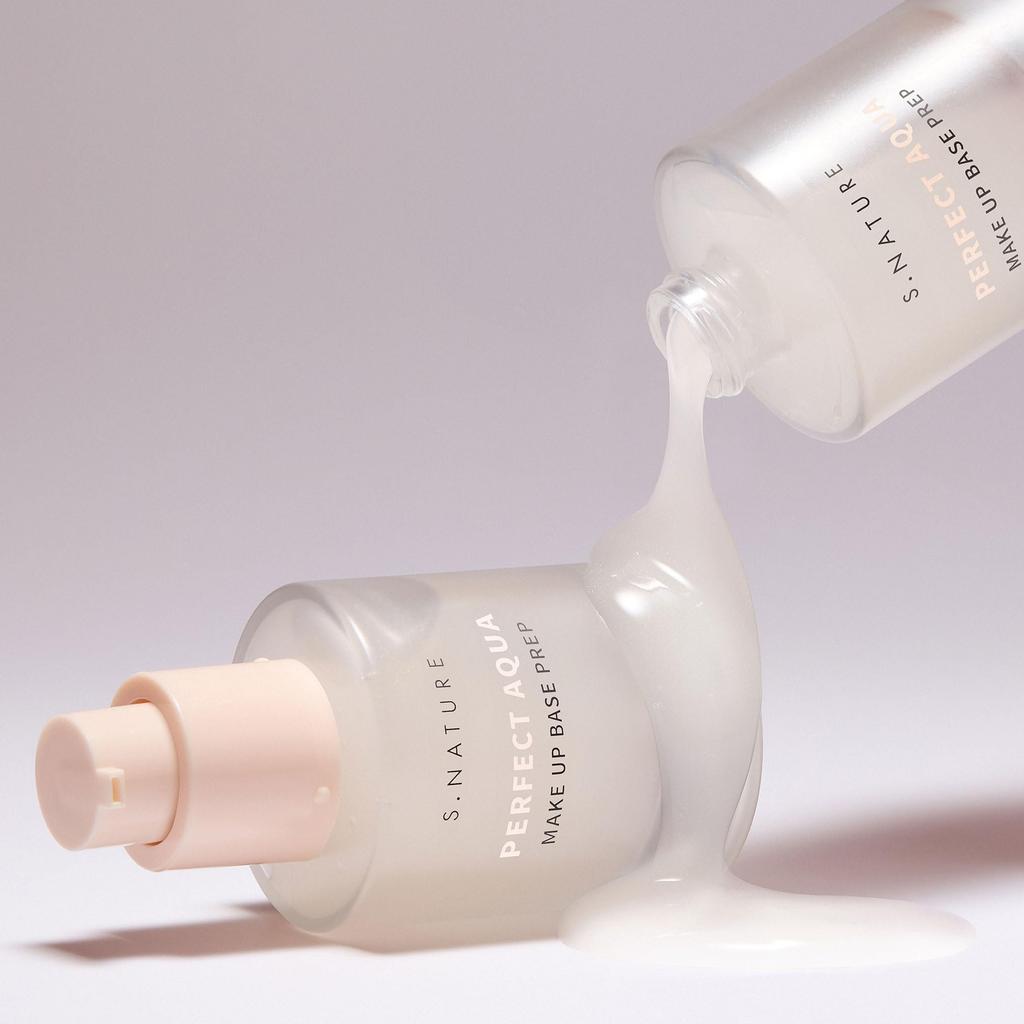 PERFECT AQUA MAKEUP BASE PREP Идеальная основа под макияж с аква-эффектом Подготовка к макияжу с кожным салом зеленого сорта Регулировка влажности и пор Предотвращает жирный блеск