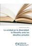 Книга La Unidad En La Diversidad : La Filosofia Ante Los Desafios Actuales